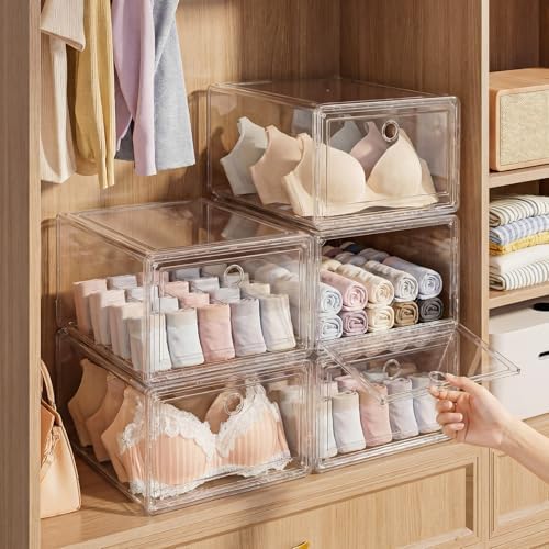 10 Shelf Weekly Clothes Organizer for Kids, Clear Drawer Bins - Image 5