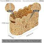 Coeusy Toilet Paper Basket, Scalloped Wicker Basket for Bathroom Organizer - Image 4