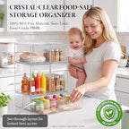 Clear Stackable Storage Drawers Set of 5 Bathroom Makeup Organizer Bins - Image 6