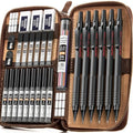 Nicpro 30PCS Black Metal Mechanical Pencil Set in Leather Case by Nicpro