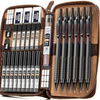 Nicpro 30PCS Black Metal Mechanical Pencil Set in Leather Case by Nicpro
