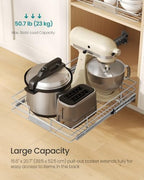 SONGMICS Pull Out Cabinet Organizer 17.3W x 21.3" D, Easy Pull-Out - Image 3