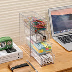 FABROK Clear Hair Accessory Organizer Box with 4 Drawers, Plastic - Image 6