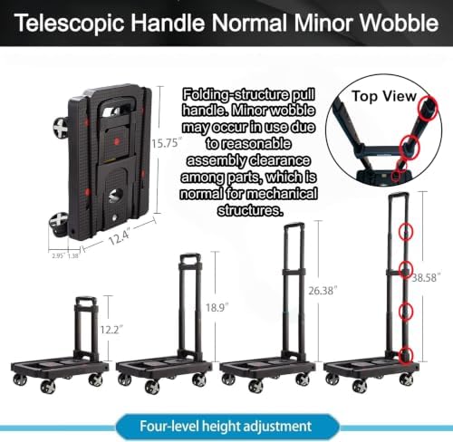 GtIiFmTe Foldable Hand Truck, Lightweight Luggage Cart for Airport Car Seat - Image 3
