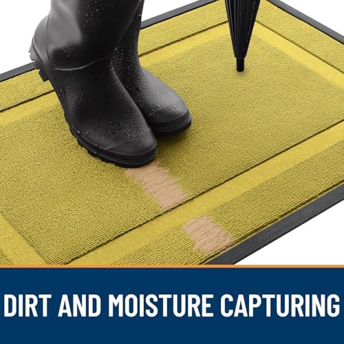 OLANLY Front Door Mat Outside 59x23, All-Season Heavy-Duty Rubber Doormat - Image 4