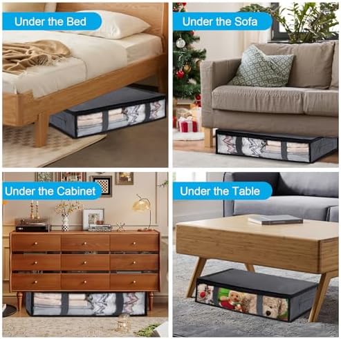 10 Pack Under Bed Storage Bags 40L Underbed Storage Containers - Image 4