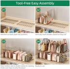 HOYOJA 6 Pack Clear Bag Purse Organizer for Closet Shelf, Handbag Organizer - Image 5