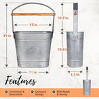 Autumn Alley Farmhouse Toilet Paper Holder - Free Standing With Reserve Storage for Mega Rolls, Magazines - Bathroom Accessories, Galvanized Decor - Image 4