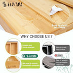 100% Bamboo Expandable Drawer Organizer - Adjustable Utensil and Cutlery Tray for Kitchen, Office, and Bathroom Storage. - Image 3
