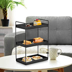 3-Tier Bathroom Countertop Organizer, Black, 12.2" L x 6.7" W x 16.9" H - Image 3