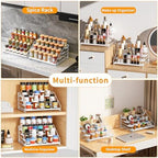 2 Pack Spice Rack Organizer for Cabinet, Depth Adjustable 4 Tier Spice Rack - Image 6
