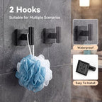 4-Piece Towel Holder Set, Black Bathroom Accessories Set - Image 5