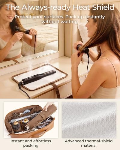 BAGSMART Hair Tools Travel Bag for Shark Flexstyle, Vegan leather - Image 3