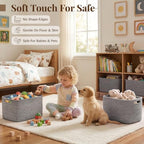OIASKET 4Packs Natural Cotton Rope Storage Baskets for Organizing Toys, Clothes, Towels & Books, Soft Versatile Organizers for Shelves, Home Decorative Bins, 13''Lx9''Wx7.8''H, Grey - Image 4
