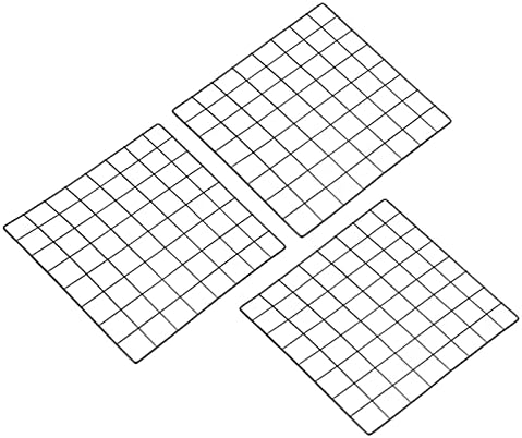 PATIKIL 16"x16" Wire Grid Panel, 3 Pack Wall Grid Decorative Panels Board Photo Pictures Display Decor Hanging Organizer for Home Office, Black by PATIKIL