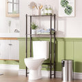 AmazerBath Bamboo Over The Toilet Storage Shelf, 2-Tier Over Toilet Bathroom Organizer Rack, Bathroom Shelves Over Toilet Space Saver, Espresso by AmazerBath