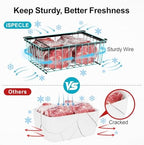 iSPECLE Deep Freezer Organizer Bins - Storage Baskets for 5 Cu.Ft, 8 Pack - Image 5