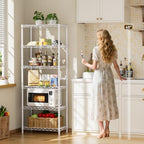 Golpart 6Tier Adjustable Storage Shelves Metal Wire Shelving Standing Shelf - Image 2