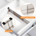 12 Pack Drawer Dividers for Clothes, 3.75" High, 10.83-20.08'' Adjustable - Image 5