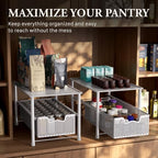 Simple Houseware Stackable Under Sink Sliding Basket Drawer, White - Image 7