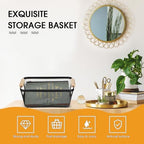 Ziliny 4 Pcs Mesh Wire Baskets for Organizing, Small, Black - Image 3