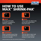 Hefty MAX Shrink-Pak Vacuum Seal Storage Bags for Clothing, Travel, Bedding | Tear & Water Resistant, Dual-Valve Space Saver Compression Bags - Large, 4-Pack - Image 6