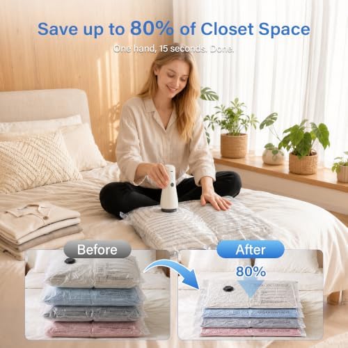 Vacuum Storage Bags with Pump,Space Saver,Cordless,16-Pack - Image 3