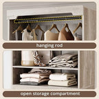 IRONCK Freestanding Closet System with Adjustable Shelves & 3 Drawers - Image 6