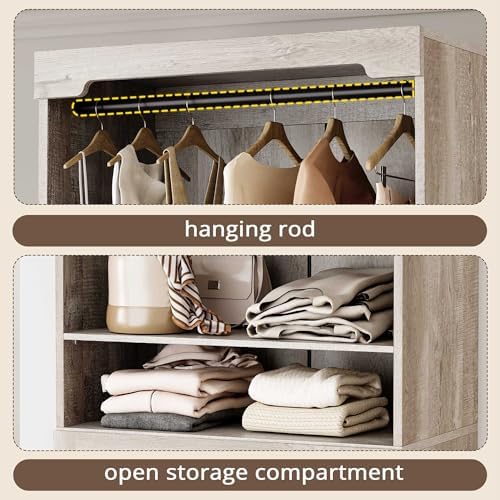 IRONCK Freestanding Closet System with Adjustable Shelves & 3 Drawers - Image 6