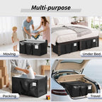 ukeetap 8 Pack Extra Large Clothes Storage Bins with Lids,Black - Image 6