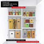 DWËLLZA KITCHEN Airtight Food Storage Container Set - 8 Pieces 1.4L - Plastic BPA Free Kitchen Pantry Storage Containers with Lids - Dishwasher Safe - Include 8 Labels - Keeps Food Fresh & Dry - Image 2