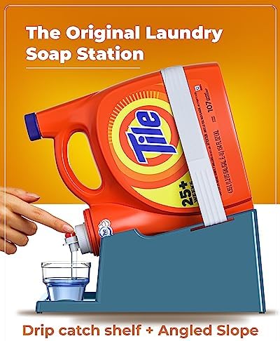 Liquid Laundry Detergent Holder Stand with Drip Tray - 2 Pack - Slate Grey - Image 5