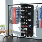 Libeder 30 Section Hanging Shoe Organizer & Storage for Closet, Black - Image 2