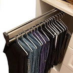 Closet Clothes Hanger Rail,Pull-Out Closet Rod 30-60cm,Wardrobe Clothing Rail,Closet Organizer Rack for Pants and Coat (500MM/19.7INCH) by FKKPRVAX