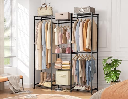 HOMIDEC Wardrobe Closet, 4 Hanging Spaces Portable Clothes Rack - Image 2