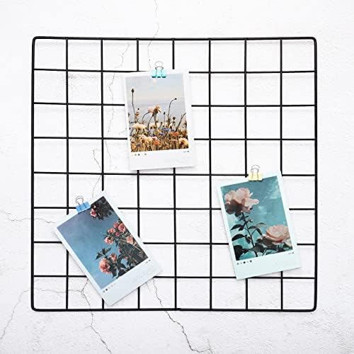 PATIKIL 16"x16" Wire Grid Panel, 3 Pack Wall Grid Decorative Panels Board Photo Pictures Display Decor Hanging Organizer for Home Office, Black - Image 5