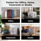 File Organizer for Desk - This Acrylic Storage Box is great for Office Organization - Its Modern Acrylic Magazine Holder makes a Great Gift for Home/Work Space - Image 3