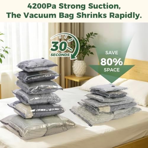 Vacuum Storage Bags with Cordless Digital Pump - 10 Small - Image 5