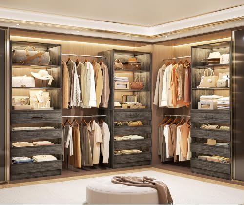 Aheaplus Closet System with 12 Drawers, 8.5-11.5Ft Closet Organizer System - Image 5