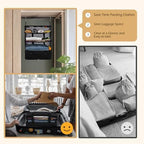 Surblue Hanging Closet Storage Bag Collapsible 3-Shelf Washable Oxford Fabric with 2 Hooks (XL 17.71 * 11.81 * 20in, Black) - Image 4