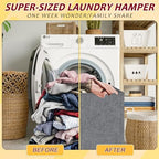 175L Laundry Hamper 3 Section,Large Laundry Hamper with Lid,Dirty Clothes Hamper with 3 Inner Bags,Collapsible Laundry Basket Organizer for Laundry Room,Bedroom,Laundry Sorter Hamper 3 Compartment - Image 5