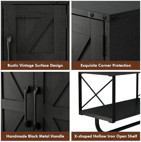 RUSTOWN Farmhouse Medicine Cabinet with 2 Barn Door, Bathroom Wall Cabinet - Image 6