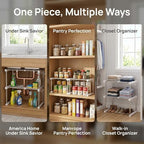 BLULEE Expandable Under Sink Organizer, No-Drill Adjustable Shelf - Image 2