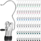 Yinder Boot Hangers Clips Laundry Hooks Hanging Stainless Steel Clothes Pins Portable Hangers for Closet Travel Socks Pants Handbags Hats Towels(Multicolor,300 Pcs) by Yinder