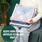 Hoolerry 6 Pcs Clear Plastic Clothes Storage Bags, 15.7 x 13.7 x 3.9 Inch - Image 4