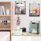 DILIBRA 4 Packs Hanging Wall File Organizer, Foldable Magazine File Holder - Image 2