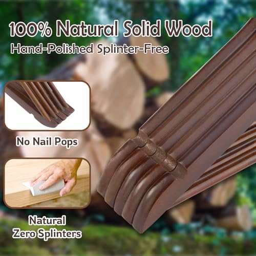 Solid Wooden Hangers, 30 Pack Walnut Slim Wood Hangers - Image 4