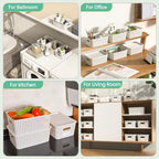 Ohmlove 8 Pack Plastic Storage Baskets with Lids for Organization - Image 6