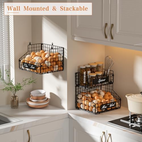 Egg Holder Countertop with DIY Nameplate for Egg Storage, Egg Container - Image 2