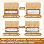 2PCS Cable Management Box, Handmade Rattan Cable Organizer Cord Basket - Image 3